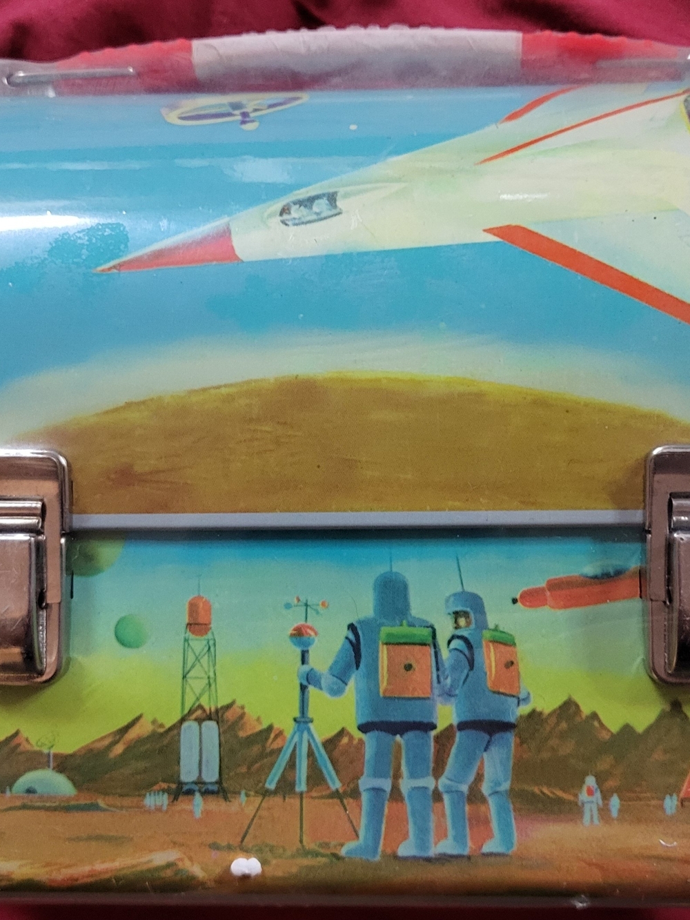 *NEW*G Whiz Reproduction Space Themed Metal Lunch Box SEALED Excellent Condition